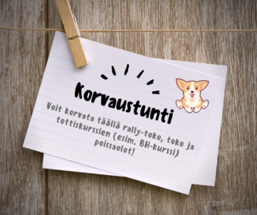 Rally/toko/tottis korvaustunti